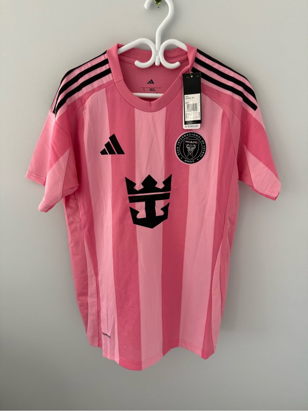 adidas Pink Women's Soccer Jersey with Black Logos